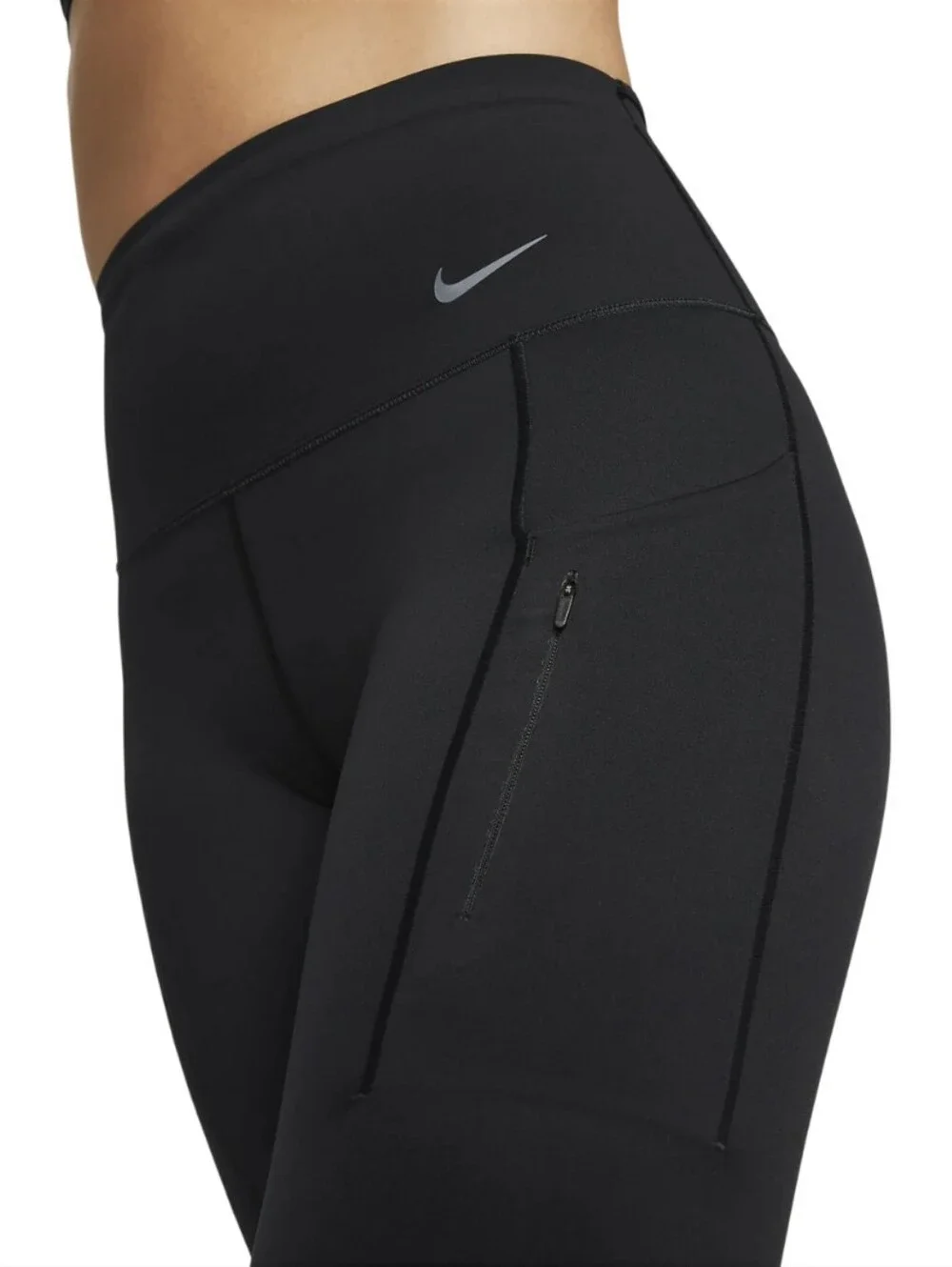 Nike Black High-Waist Pocket Leggings with Reflective Swoosh